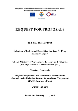 Request for Proposals