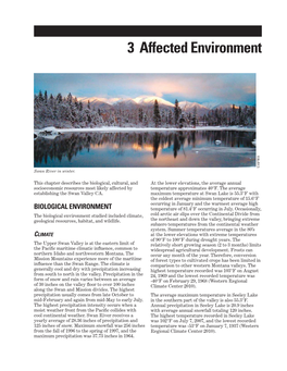 CHAPTER 3: Affected Environment (Swan Valley Conservation Area: Environmental Assessment)