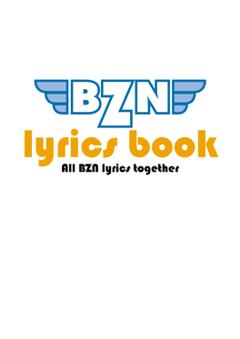 BZN Lyrics Book