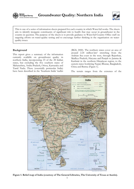 Groundwater Quality Information North India