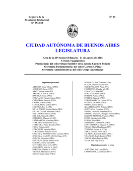 Ciudad Autónoma De Buenos Aires Legislatura