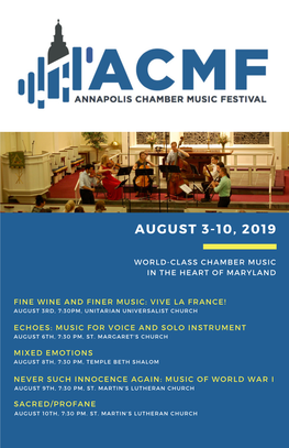 ACMF 2019 Program