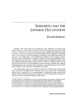 SOEHARTO and the David Jenkins1