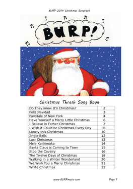 Christmas Thrash Song Book