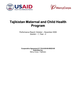 Tajikistan Maternal and Child Health Program