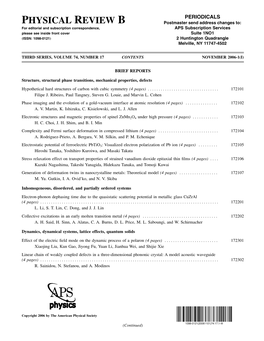 Table of Contents (Print)