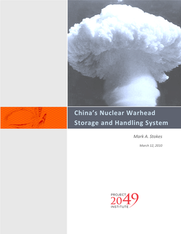China's Nuclear Warhead Storage and Handling System