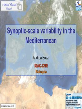 Synoptic-Scale Variability in the Mediterranean