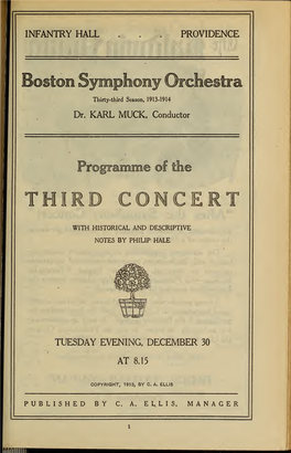 Boston Symphony Orchestra Concert Programs, Season 33,1913-1914, Trip