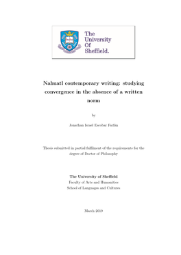 Nahuatl Contemporary Writing: Studying Convergence in the Absence of a Written Norm