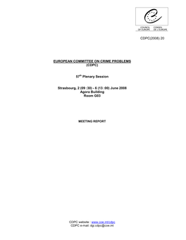 CDPC (2008)20 – Meeting Report