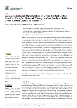 Ecological Network Optimization in Urban Central District Based on Complex Network Theory: a Case Study with the Urban Central District of Harbin