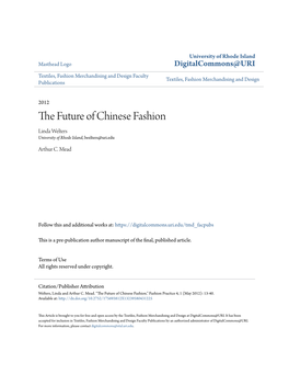 The Future of Chinese Fashion