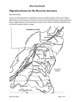 Migration Routes for My Moravian Ancestors