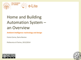 Home and Building Automation Systems