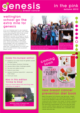 In the Pink Autumn 2012 Wellington School Go the Extra Mile for Genesis