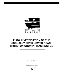 Flow Investigation of the Nisqually River Lower Reach, Thurston