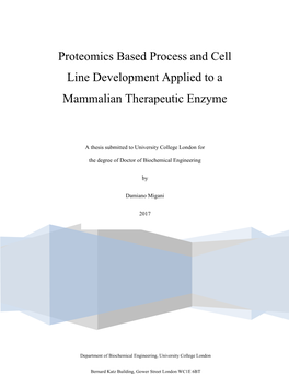 Proteomics Based Process and Cell Line Development Applied to A