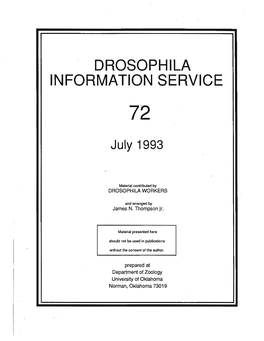 Drosophila Information Service 72