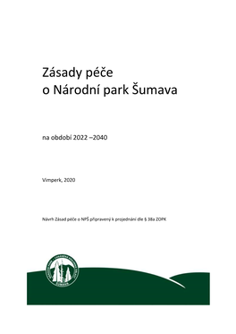 Zásady Péče O Národní Park Šumava