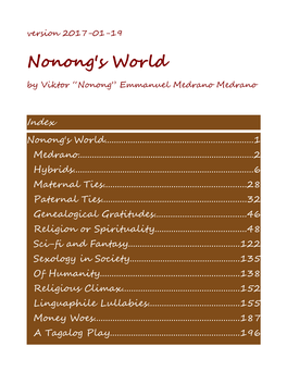 Nonong's World by Viktor “Nonong” Emmanuel Medrano Medrano