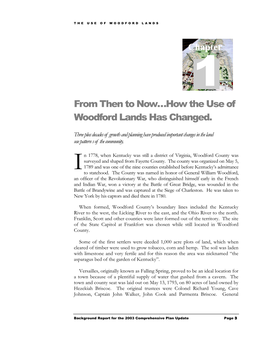 How the Use of Woodford Lands Has Changed. 1Chapter