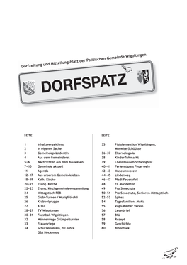 Dorfzeitung Und Mitteilungsblatt Der Politischen Gemeinde Wigoltingen