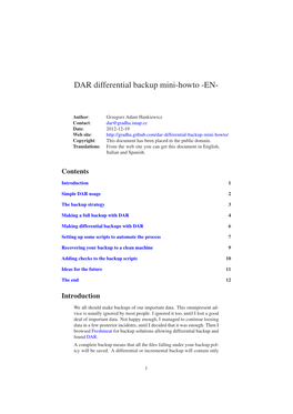 DAR Differential Backup Mini-Howto -EN