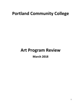 Portland Community College Art Program Review