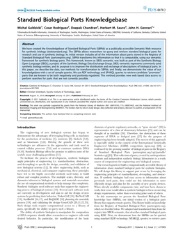 Standard Biological Parts Knowledgebase