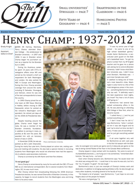 Henry Champ: 1937-2012