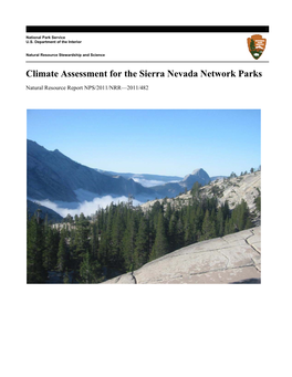 Climate Assessment for the Sierra Nevada Network Parks