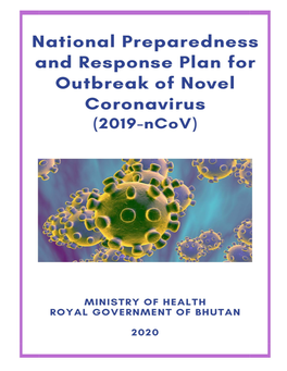National Preparedness and Response Plan for Outbreak of Novel Coronavirus (2019-Ncov)