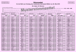 Sie Können Alle 42 Stimmen an Bewerberinnen/Bewerber Eines