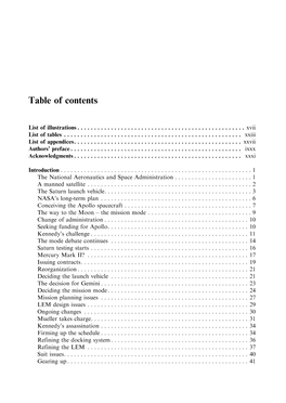 Table of Contents