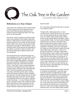 Reflections on a Year of Zazen Bake the Cake!