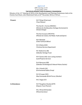 Approval of Minutes of the 1St Meeting of the Commission Held on the 12Th