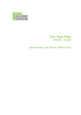 Lldc Ten Year Plan 2