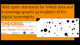 Web Open Standards for Linked Data and Knowledge Graphs As Enablers of EU Digital Sovereignty