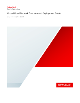 Oracle Cloud Infrastructure Virtual Cloud Network Overview