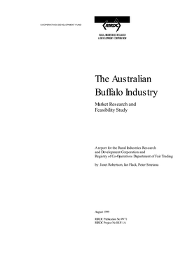 The Australian Buffalo Industry Market Research and Feasibility Study