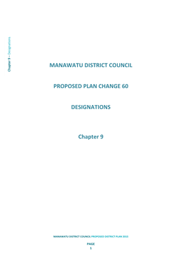 Manawatu District Council Proposed Plan