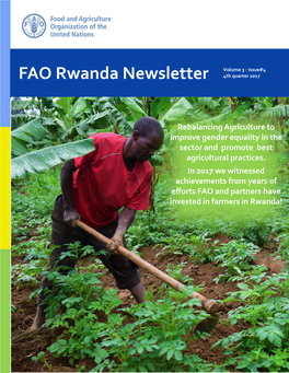 FAO Rwanda Newsletter Volume 3