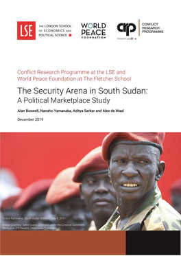 The Security Arena in South Sudan: a Political Marketplace Study