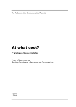 At What Cost? It Pricing and the Australia Tax