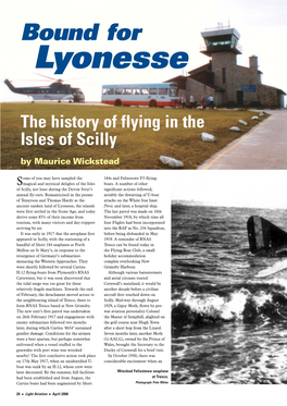 The History of Flying in the Isles of Scilly by Maurice Wickstead
