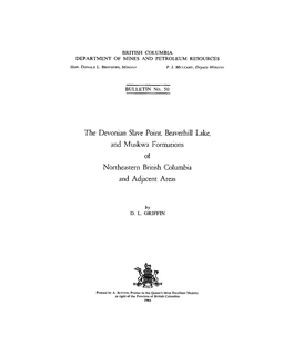 The Devonian Slave Point, Beaverhill Lake, and Muskwa Formations of Northeastern British Columbia and Adjacent Areas