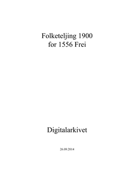 Folketeljing 1900 for 1556 Frei Digitalarkivet