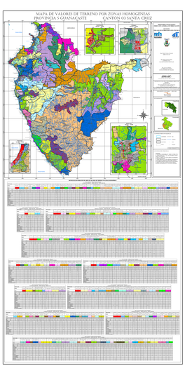 Mapa Del Cantón Santa Cruz 03, Distrito 01 a 09