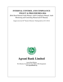 Internal Control & Compliance(ICC) Policy And